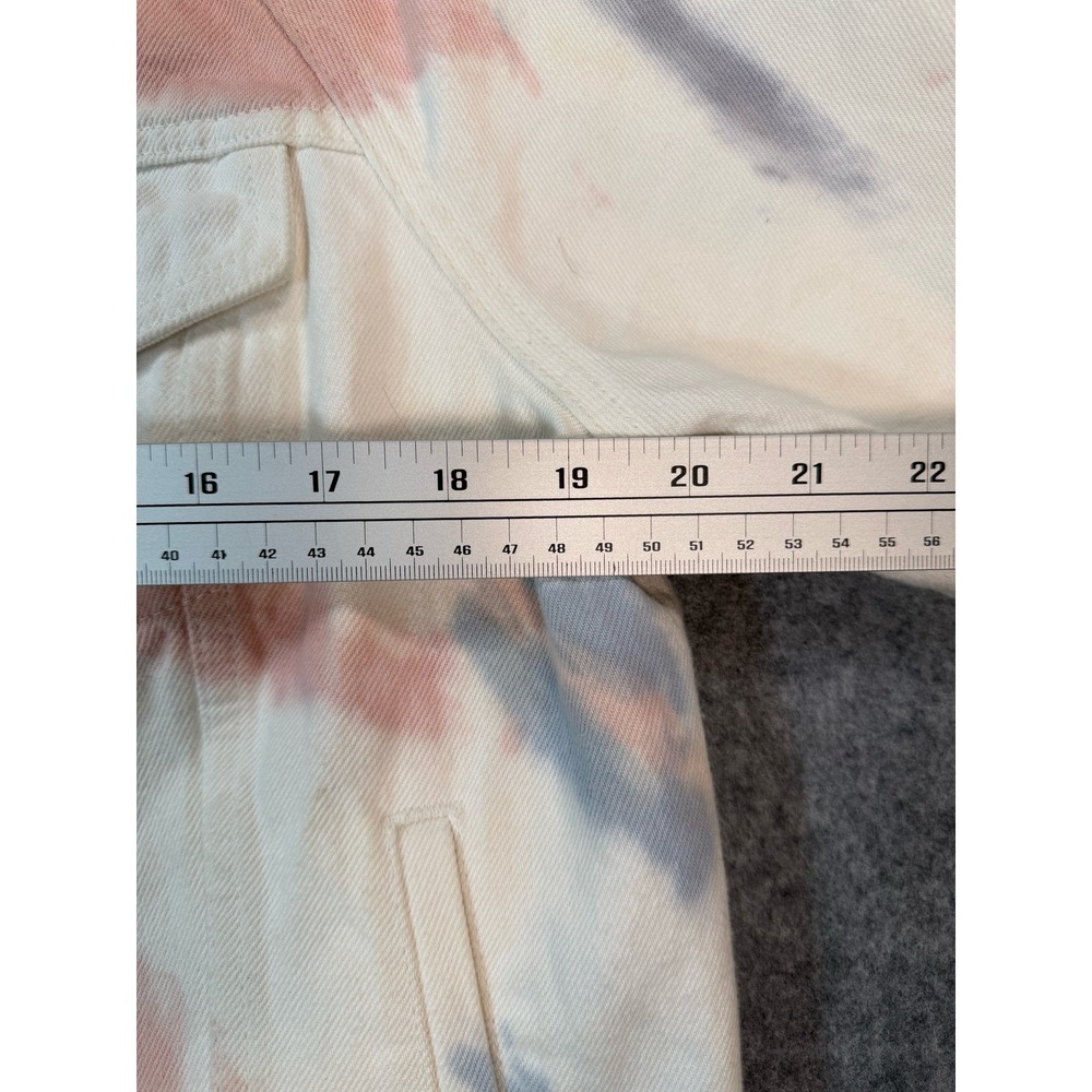Madewell‎ Tie Dye Denim Trucker Jacket Pink Blue White XS Jean Jacket - Picture 4 of 5